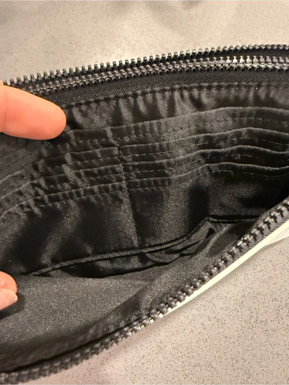 lululemon athletica White and Black Wristlet Wallet